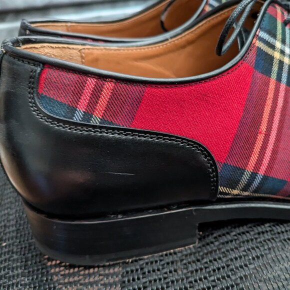 John Mendson Scotch Plaid Goodyear welted Wingtip Shoes 44 - Picture 12 of 12